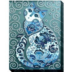 фото: картина для вышивки бисером Сказочный кот