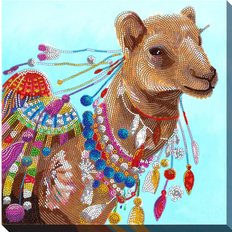 фото: картина для вышивки бисером Красочный верблюд