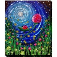 фото: картина для вышивки бисером Звезды и цветы