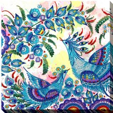 фото: картина для вышивки бисером Чудные птицы