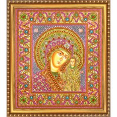 Изображение: икона для вышивки бисером Казанская БМ