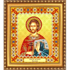 Изображение: икона для вышивки бисером Св. Евгений