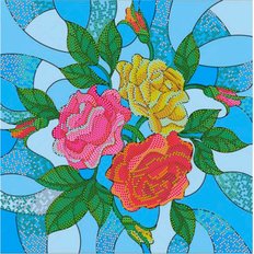 фото: картина для вышивки бисером Цветные розы фото: картина для вышивки бисером Цветные розы