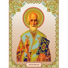 изображение: именная икона для вышивки бисером Святой Николай