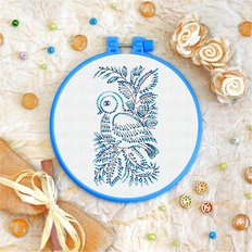 фото: картина для вышивки крестиком на декоративных пяльцах, Птичка фото: картина для вышивки крестиком на декоративных пяльцах, Птичка