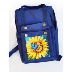 фото: рюкзак для вышивки бисером Подсолнух
