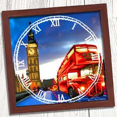фото: схема для вышивки бисером, Часы Вечер в Лондоне