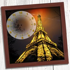 фото: схема для вышивки бисером, Часы Вечерний Париж