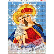 изображение: Мадонна с младенцем для вышивки бисером или нитками