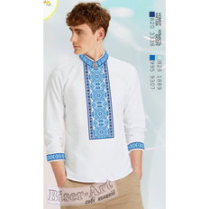 фото: вышитая бисером и сшитая из заготовки мужская рубашка