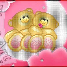 фото: схема для вышивки бисером или крестиком, Медвежата