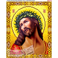 изображение: икона Иисус в терновом венце для вышивки бисером или нитками изображение: икона Иисус в терновом венце для вышивки бисером или нитками