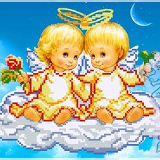 фото: схема для вышивки бисером, Ангелочки фото: схема для вышивки бисером, Ангелочки