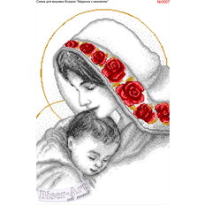 фото: схема для вышивки бисером или нитками, Мадонна с младенцем