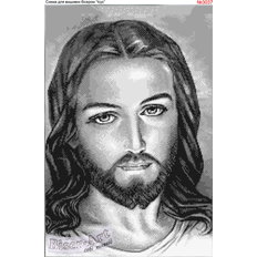 фото: схема для вышивки бисером или нитками, Иисус