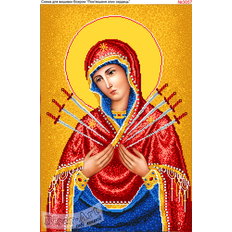 изображение: икона Семистрельная для вышивки бисером или нитками