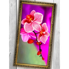 фото: схема для вышивки бисером или нитками, Розовая орхидея