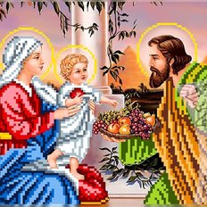 изображение: Святое Семейство для вышивки бисером или крестиком