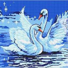 фото: схема для вышивки бисером, Лебеди фото: схема для вышивки бисером, Лебеди