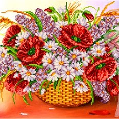 фото: схема для вышивки бисером или нитками, Полевые цветы фото: схема для вышивки бисером или нитками, Полевые цветы