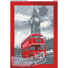 фото: схема для вышивки бисером, Лондонский автобус