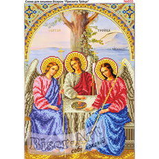 изображение: икона для вышивки бисером или нитками Пресвятая Троица