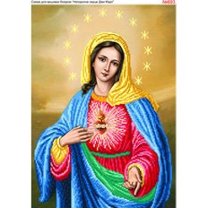фото: схема для вышивки бисером, Непорочное Сердце Девы Марии