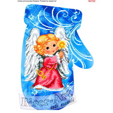 фото: новогодняя рукавичка для вышивки бисером или крестиком, Ангел фото: новогодняя рукавичка для вышивки бисером или крестиком, Ангел