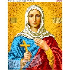 изображение: икона Святая Марта, вышитая бисером