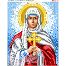 изображение: икона Святая Валерия, вышитая бисером