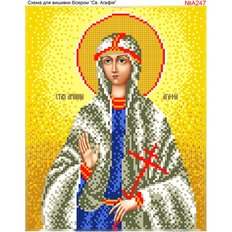 изображение: икона Святая Агафия, вышитая бисером