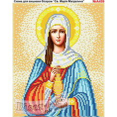 изображение: икона Святая Мария Магдалина, вышитая бисером