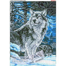 фото: схема для вышивки бисером или крестиком, Волк