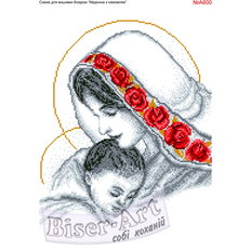 фото: схема для вышивки бисером или крестиком, Мадонна с младенцем