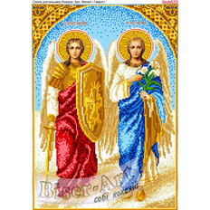 изображение: икона Архангелы Михаил и Гавриил для вышивки бисером или нитками