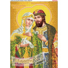 изображение: икона Петр и Феврония для вышивки бисером или нитками