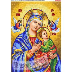 изображение: икона Неустанной Помощи для вышивки бисером или нитками