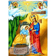 изображение: икона Божией Матери Целительница для вышивки бисером или нитками