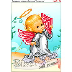 фото: схема для вышивки бисером или крестиком, Ангелочек