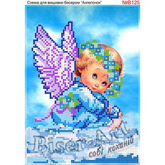 фото: схема для вышивки бисером или крестиком, Ангелочек