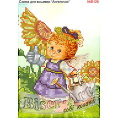 фото: схема для вышивки бисером или крестиком, Ангелочек