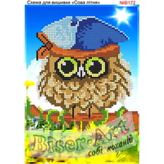 фото: схема для вышивки бисером или крестиком, Сова летом