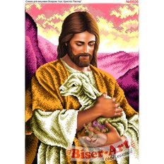 фото: схема для вышивки бисером, Иисус – добрый пастырь