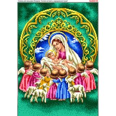 фото: схема для вышивки бисером или нитками, Ангелы поздравляют с рождением Иисуса