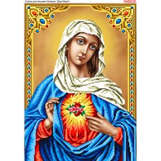 изображение: икона Дева Мария Пресвятое Сердце для вышивки бисером или нитками