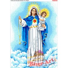 фото: схема для вышивки бисером или нитками, Святая Мария