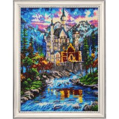 фото: картина для вышивки бисером Замок у реки
