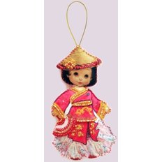 Набор для создания игрушки из фетра Кукла. Китай