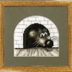 фото: картина для вышивки крестиком, мышонок
