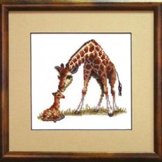 фото: картина для вышивки крестиком, Жирафы